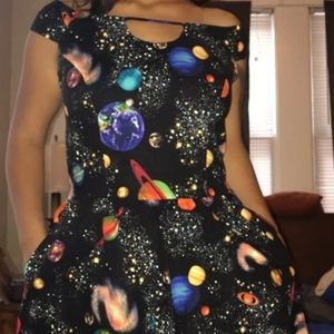 Modcloth space galaxy dress S